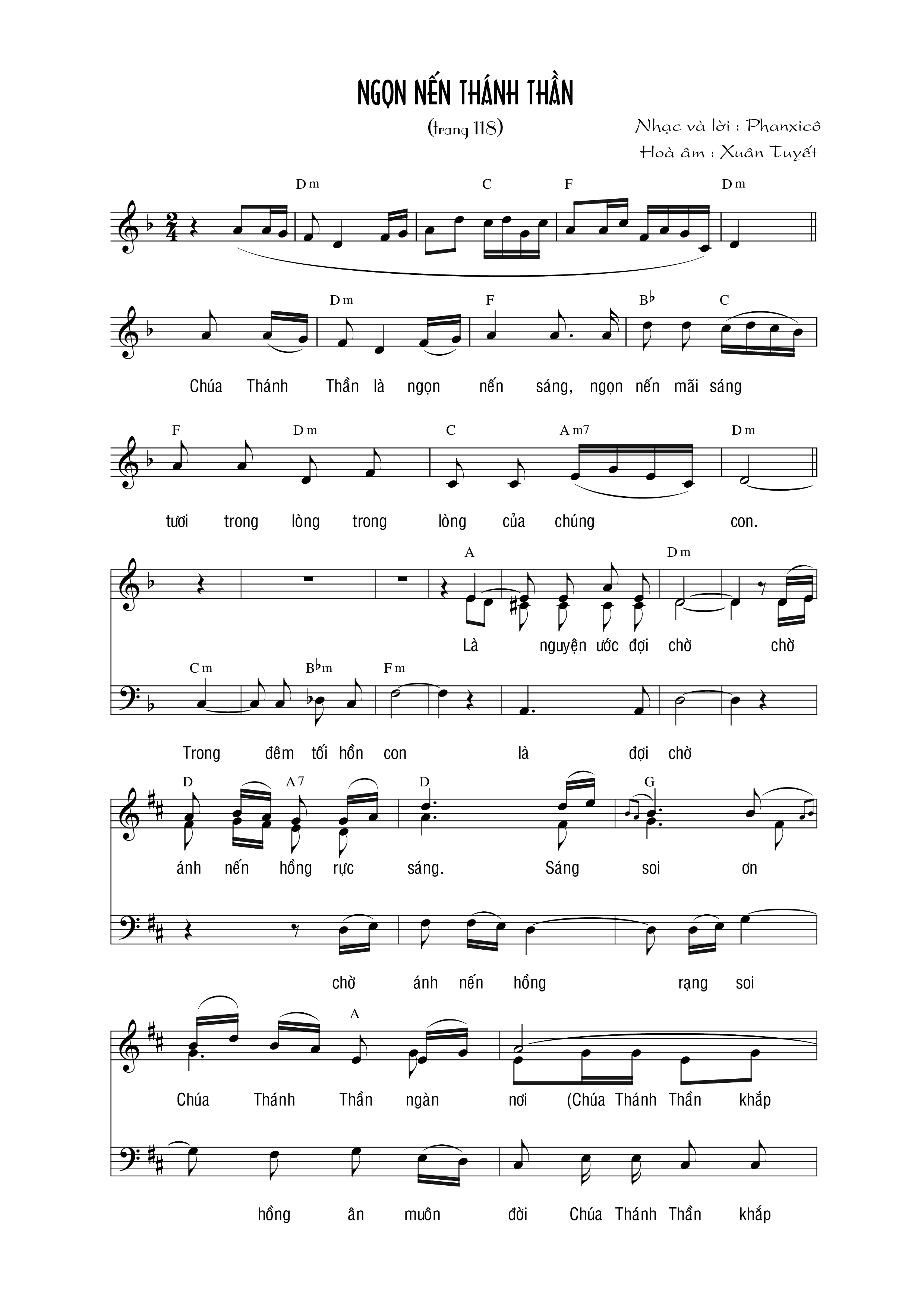 Page 3 of Sheet music PDF Ngọn Nến Thánh Thần - Phanxicô