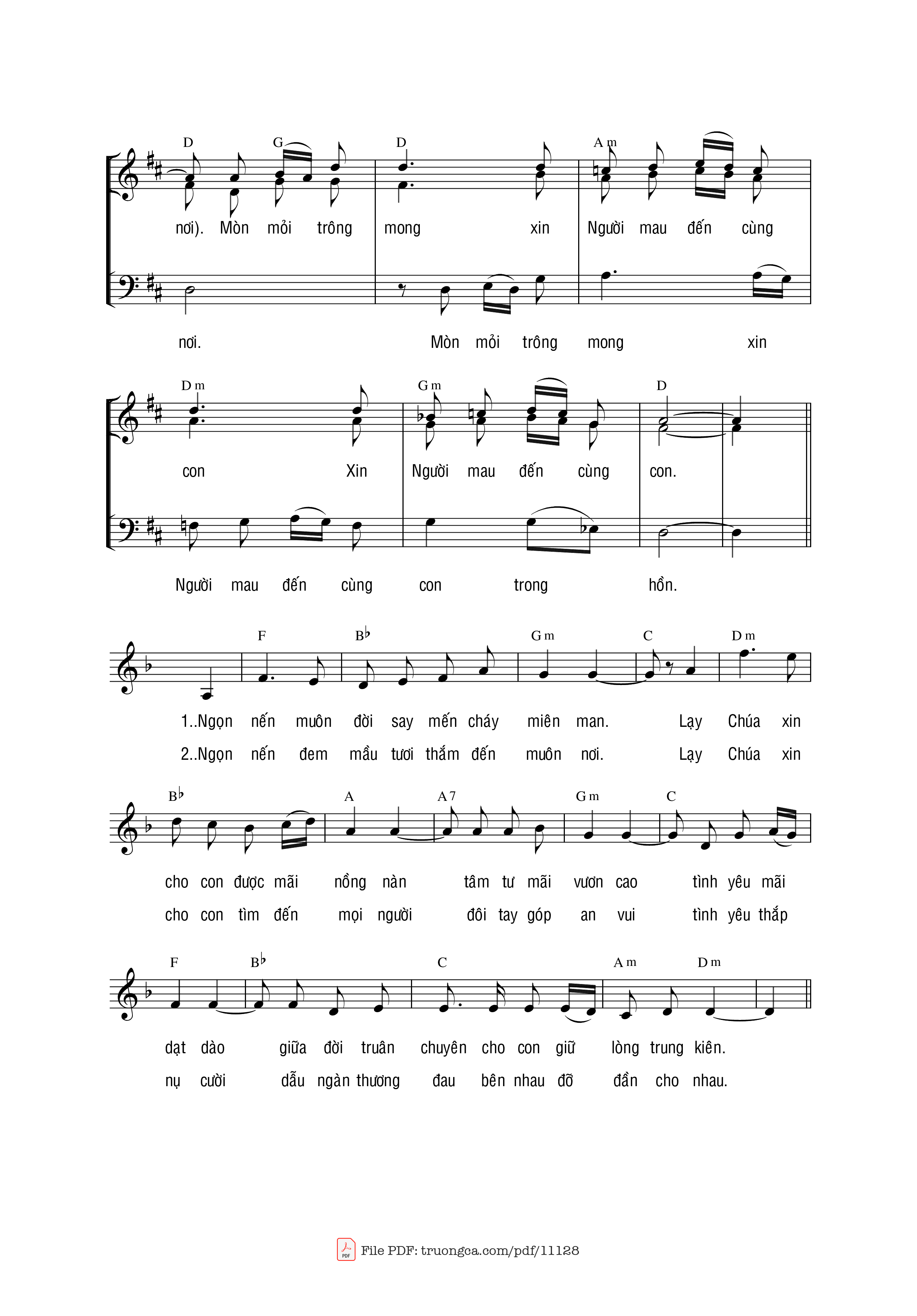 Page 4 of Sheet music PDF Ngọn Nến Thánh Thần - Phanxicô