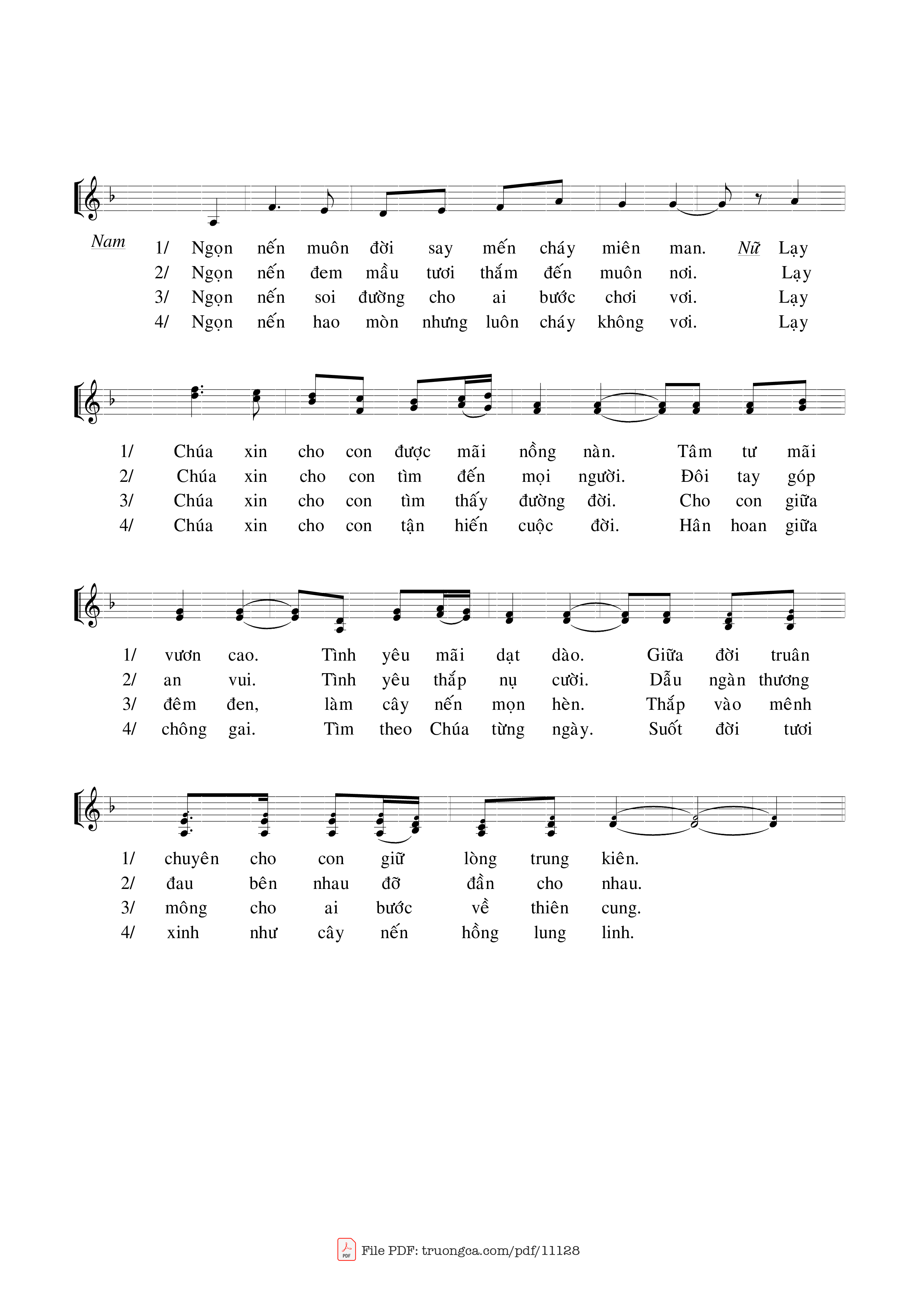 Page 6 of Sheet music PDF Ngọn Nến Thánh Thần - Phanxicô