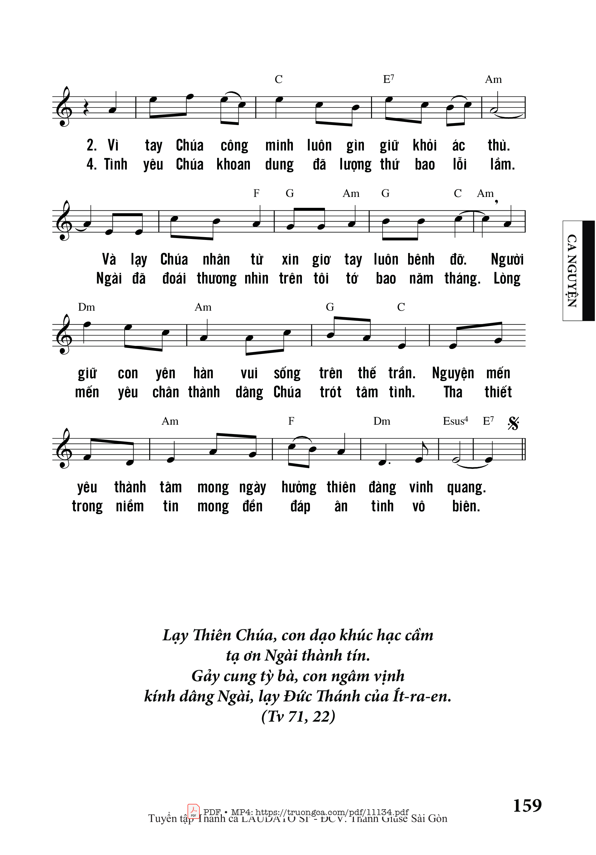 Đến muôn đời con cảm tạ ơn Chúa đến muôn đời con ngợi khen danh Chúa Muôn muôn đời con ca vang tình thương Chúa, Trang 2