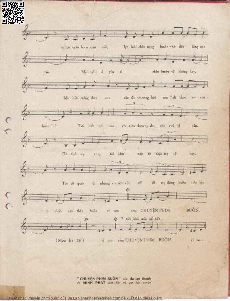 Page 3 of Sheet music PDF Chuyện phim buồn - Dạ Lan Thanh