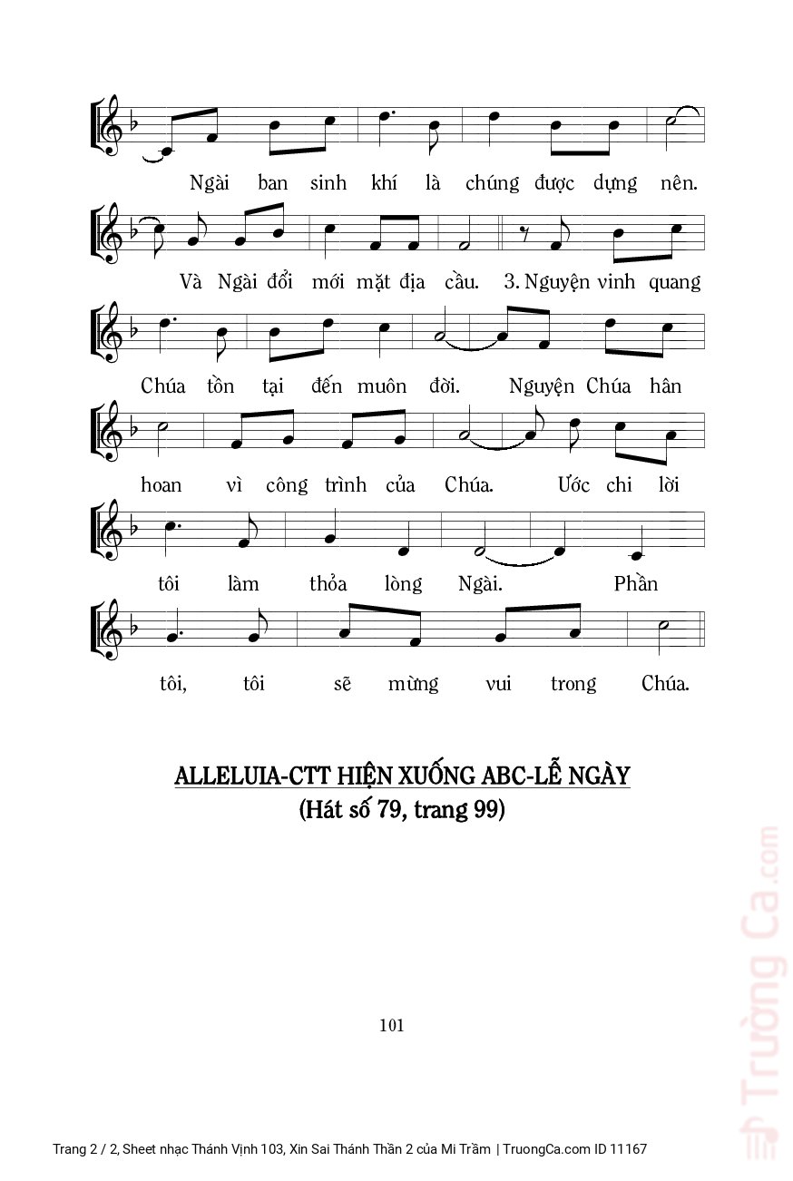 Page 2 of Sheet music PDF Thánh Vịnh 103, Xin Sai Thánh Thần 2 - Mi Trầm