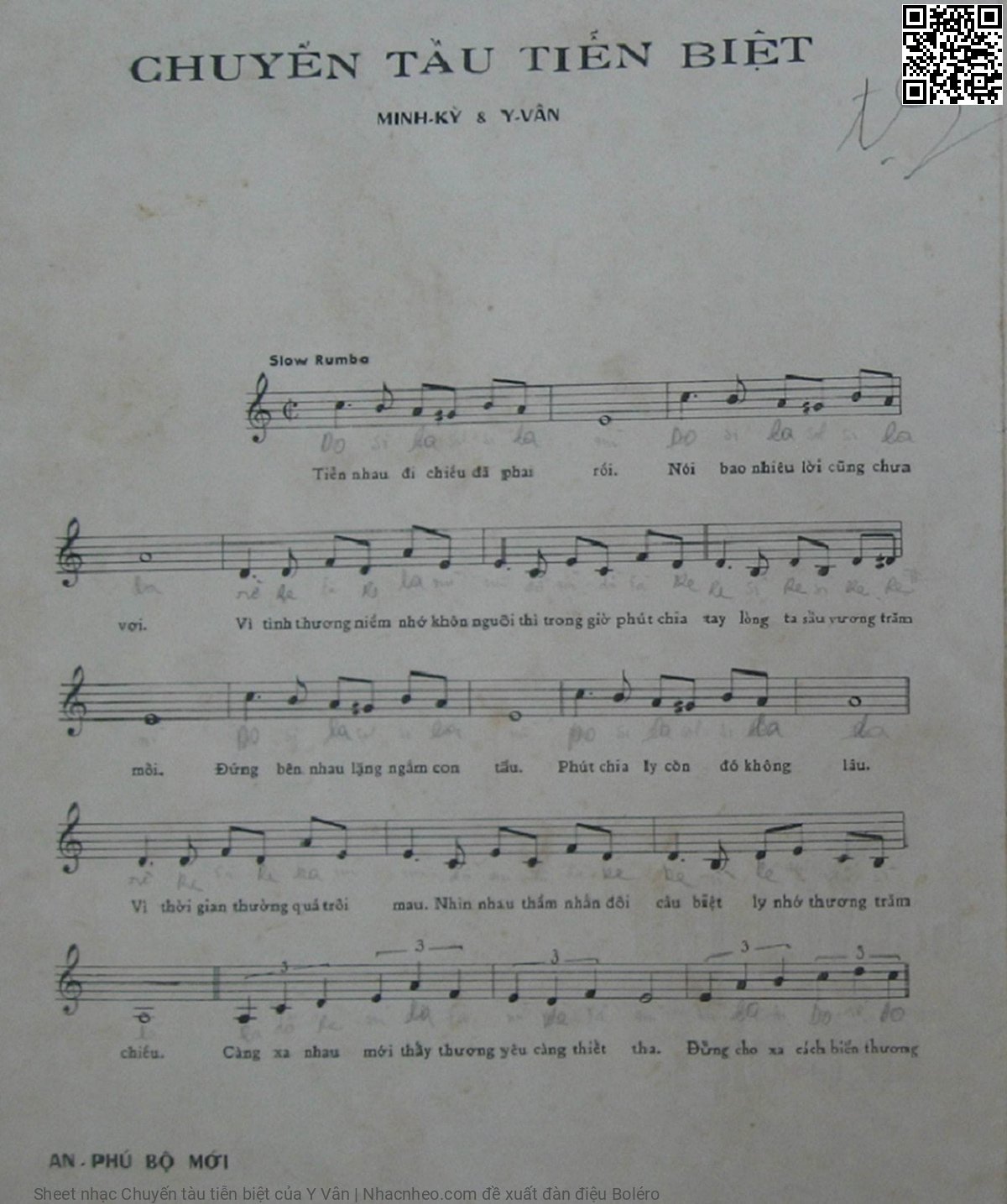 Page 2 of Sheet music PDF Chuyến tàu tiễn biệt - Y Vân