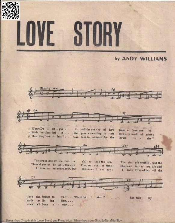 Page 2 of Sheet music PDF Chuyện tình (Love Story) - Francis Lai