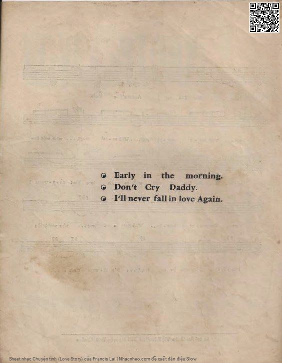 Page 4 of Sheet music PDF Chuyện tình (Love Story) - Francis Lai