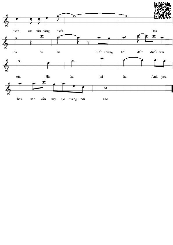 Page 2 of Sheet music PDF Chuyện tình buồn - Nhạc Hoa