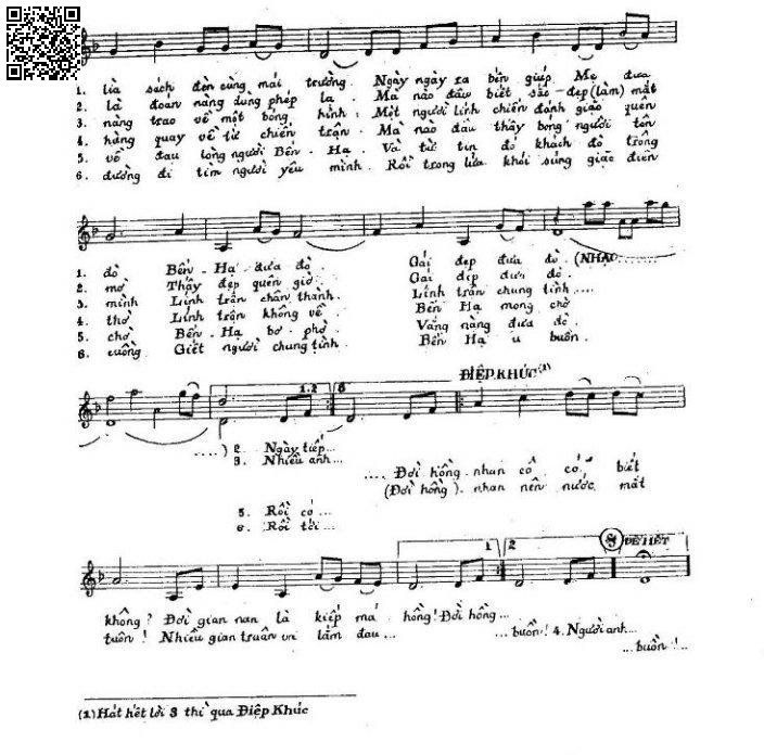 Page 3 of Sheet music PDF Chuyện tình cô lái đò Bến Hạ - Hoàng Thi Thơ