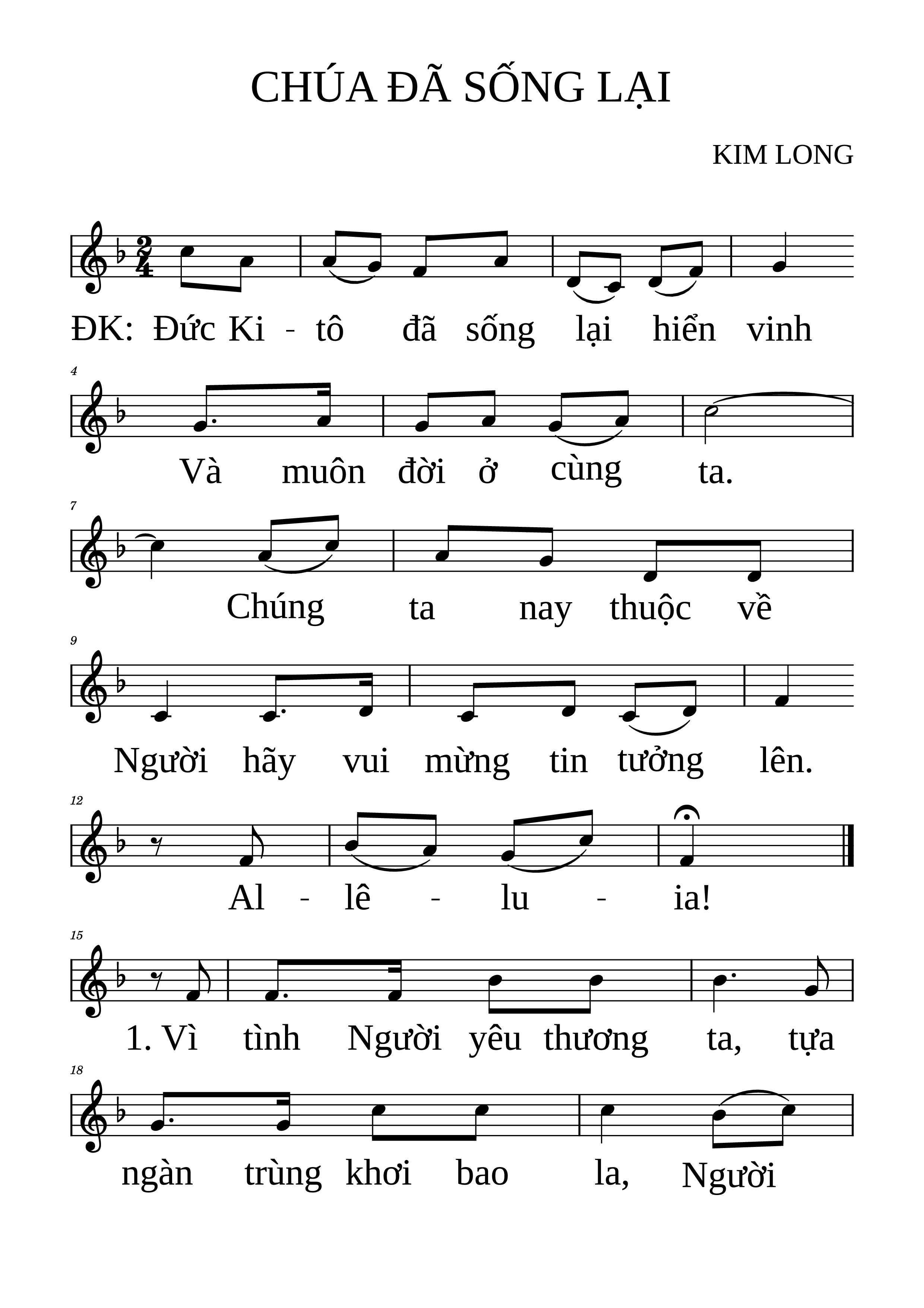 Page 6 of Sheet music PDF Chúa đã Sống Lại - Kim Long