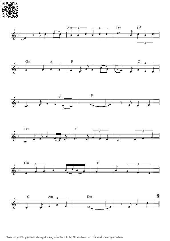 Page 4 of Sheet music PDF Chuyện tình không dĩ vãng - Tâm Anh