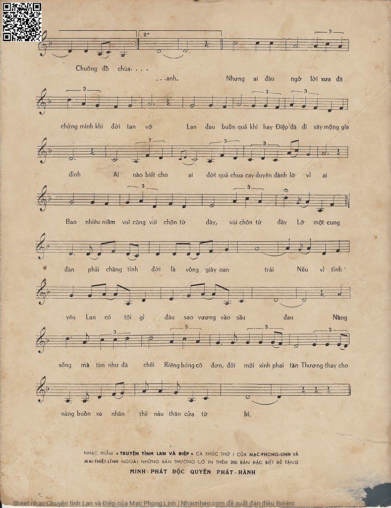 Page 3 of Sheet music PDF Chuyện tình Lan và Điệp - Mạc Phong Linh