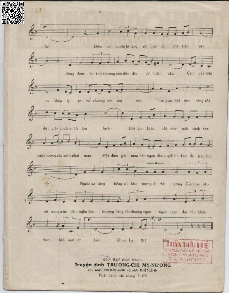 Page 3 of Sheet music PDF Chuyện tình Lan và Điệp 3 - Mạc Phong Linh