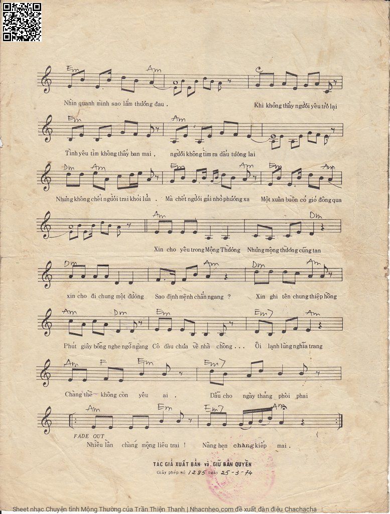 Page 3 of Sheet music PDF Chuyện tình Mộng Thường - Trần Thiện Thanh
