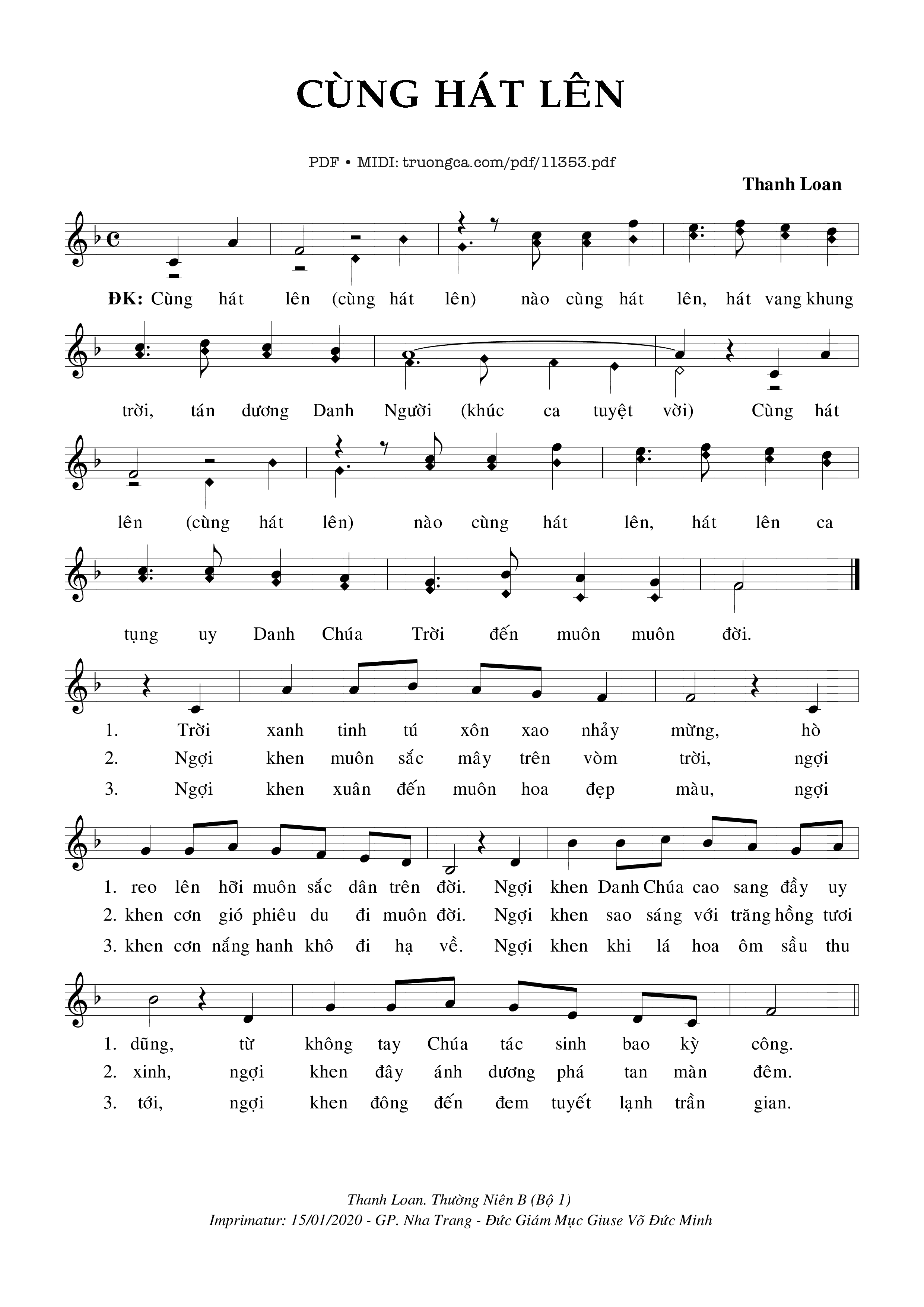 Cùng Hát Lên - Thanh Loan