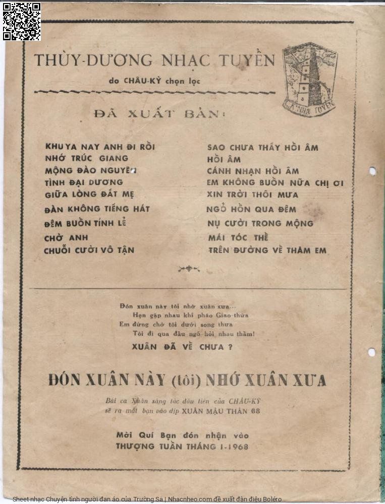 Page 4 of Sheet music PDF Chuyện tình người đan áo - Trường Sa