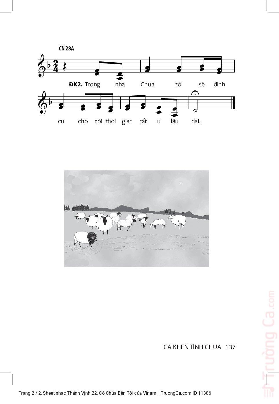Page 2 of Sheet music PDF Thánh Vịnh 22, Có Chúa Bên Tôi - Vínam