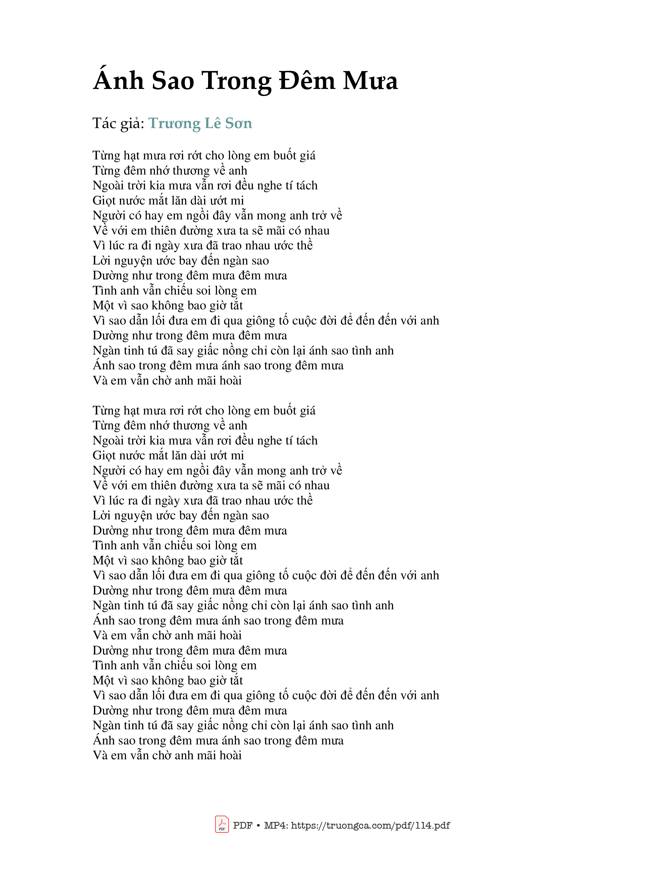 Từng hạt mưa rơi rớt cho lòng em buốt giá, Trang 2