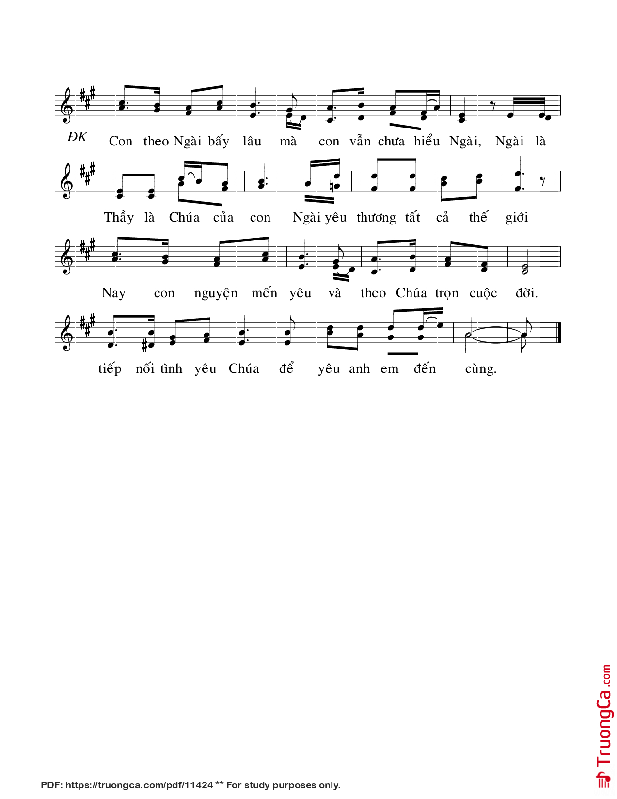 Page 2 of Sheet music PDF Yêu Cho đến Cùng - Nguyễn Duy