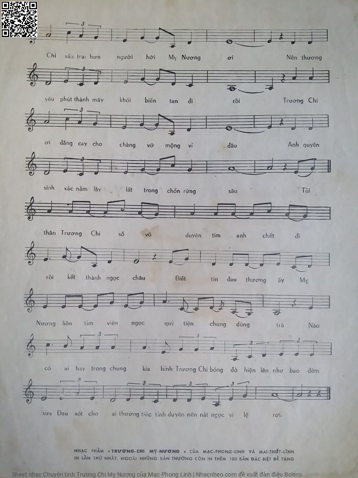 Page 3 of Sheet music PDF Chuyện tình Trương Chi Mỵ Nương - Mạc Phong Linh