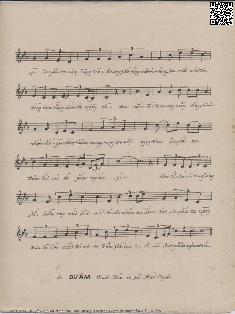 Page 3 of Sheet music PDF Chuyến xe cuối cùng - Hàn Châu