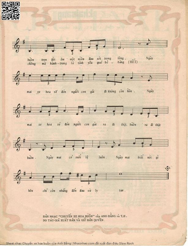 Page 3 of Sheet music PDF Chuyến xe hoa buồn - Anh Bằng