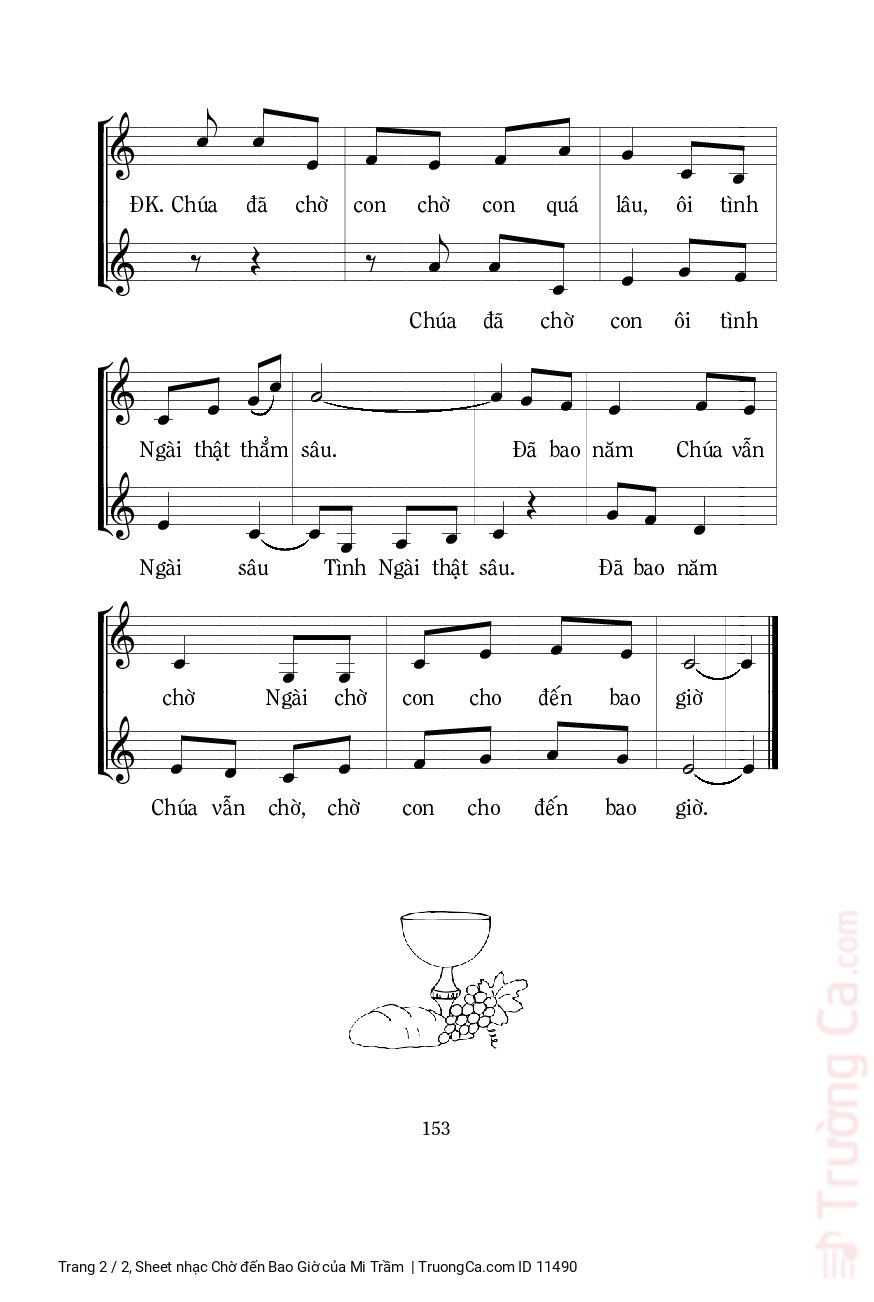 Page 2 of Sheet music PDF Chờ đến Bao Giờ - Mi Trầm
