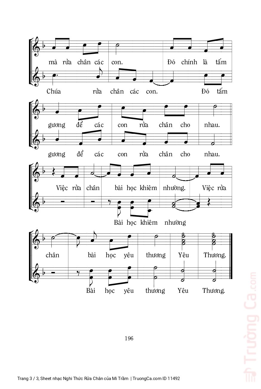 Page 3 of Sheet music PDF Nghi Thức Rửa Chân - Mi Trầm