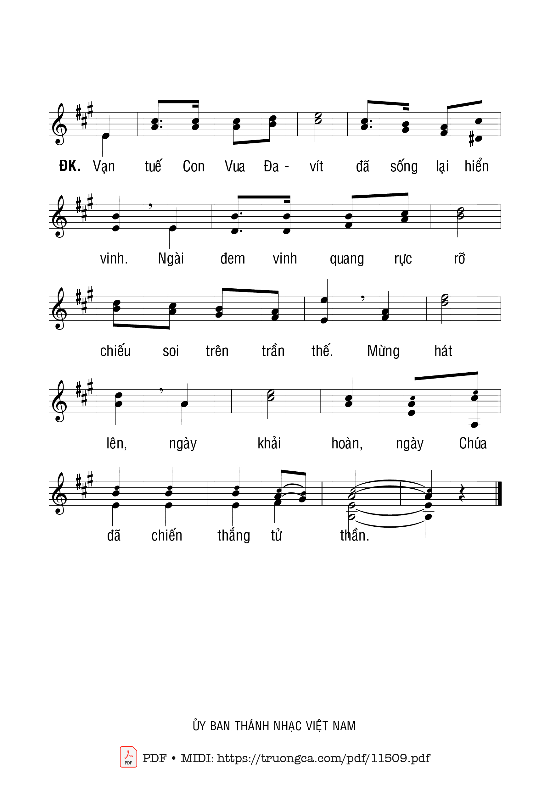 Page 2 of Sheet music PDF Khải Hoàn Ca - Nguyễn Duy