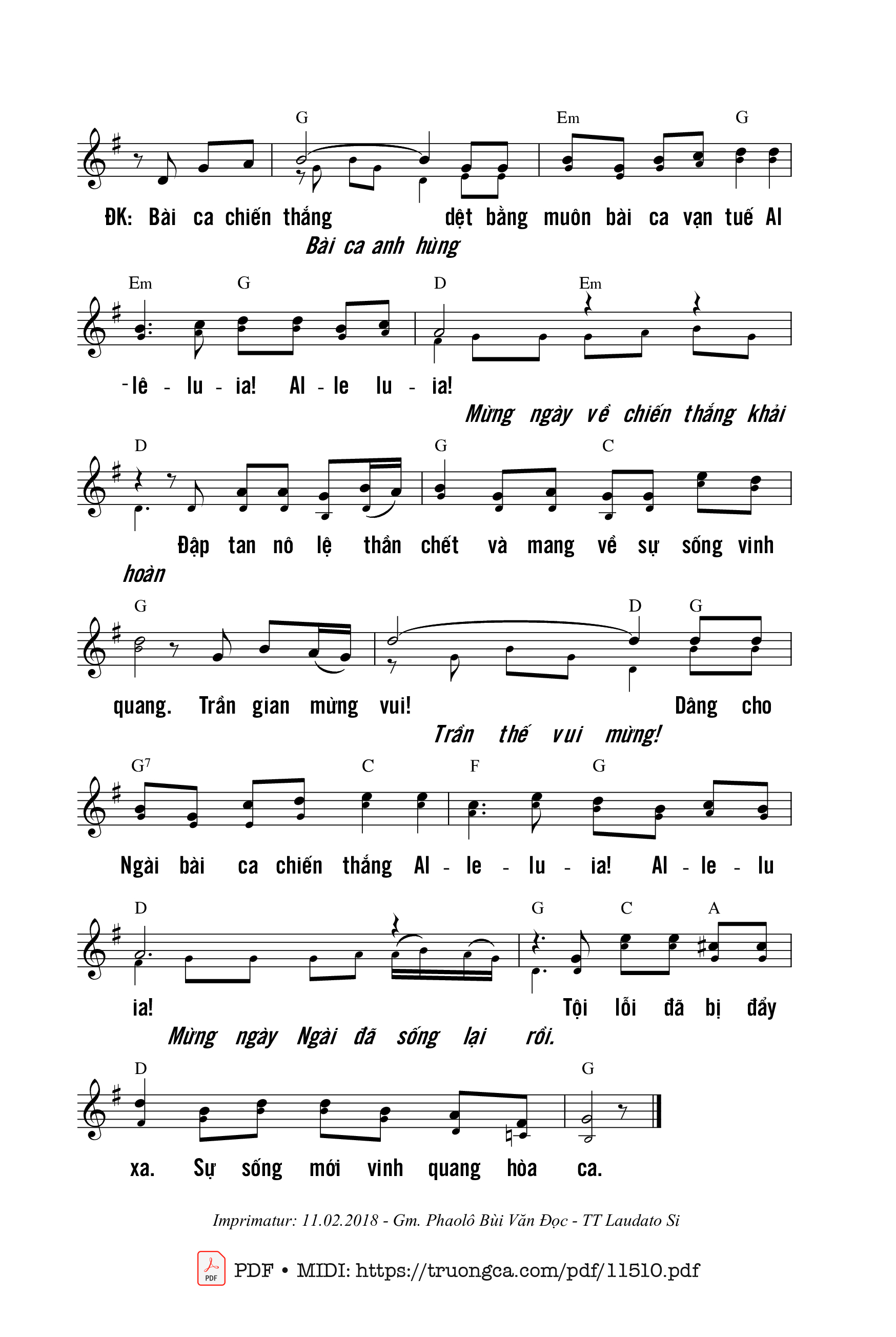 Page 2 of Sheet music PDF Bài Ca Cho Người Chiến Thắng - Văn Chi