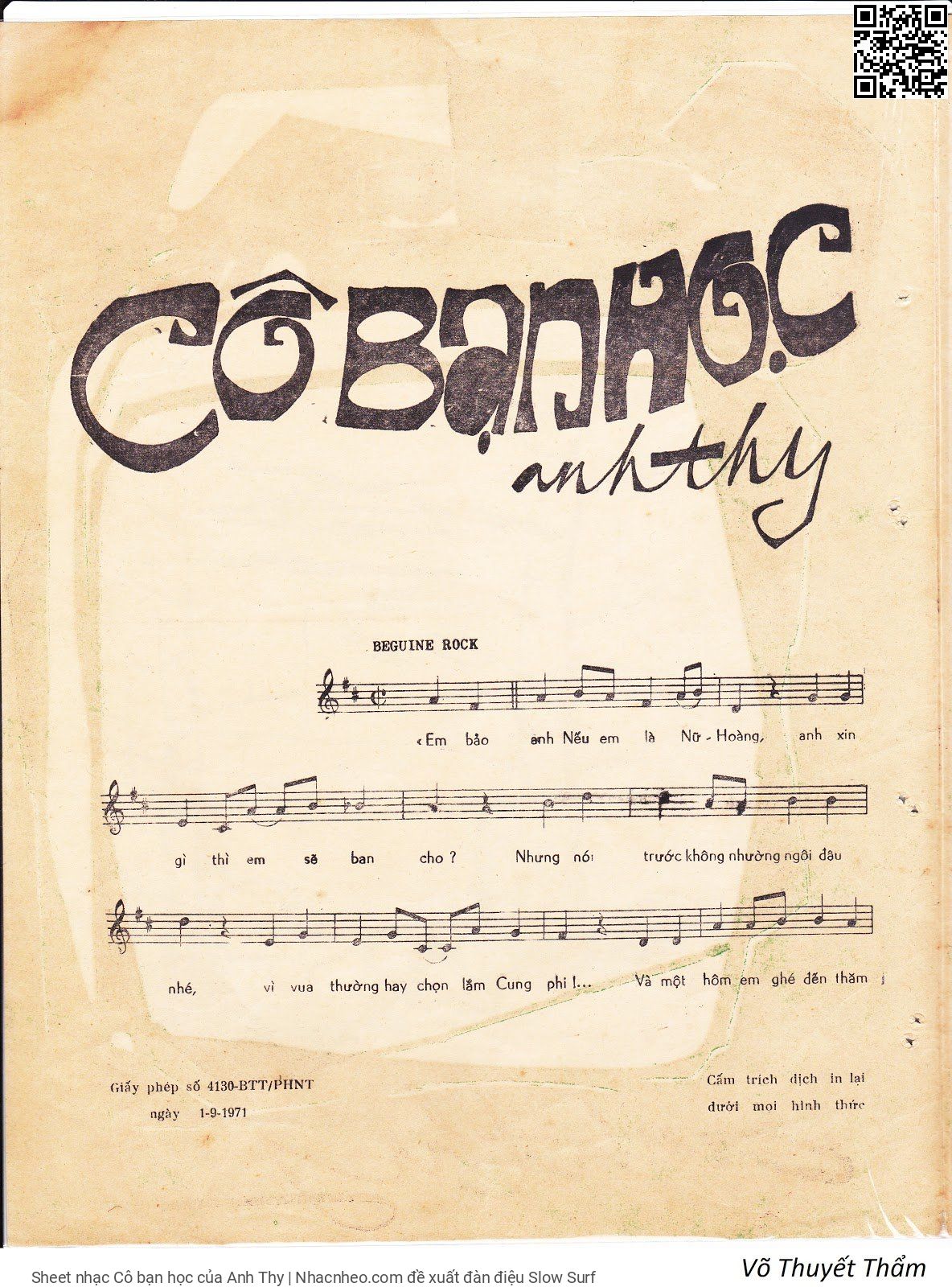 Page 2 of Sheet music PDF Cô bạn học - Anh Thy