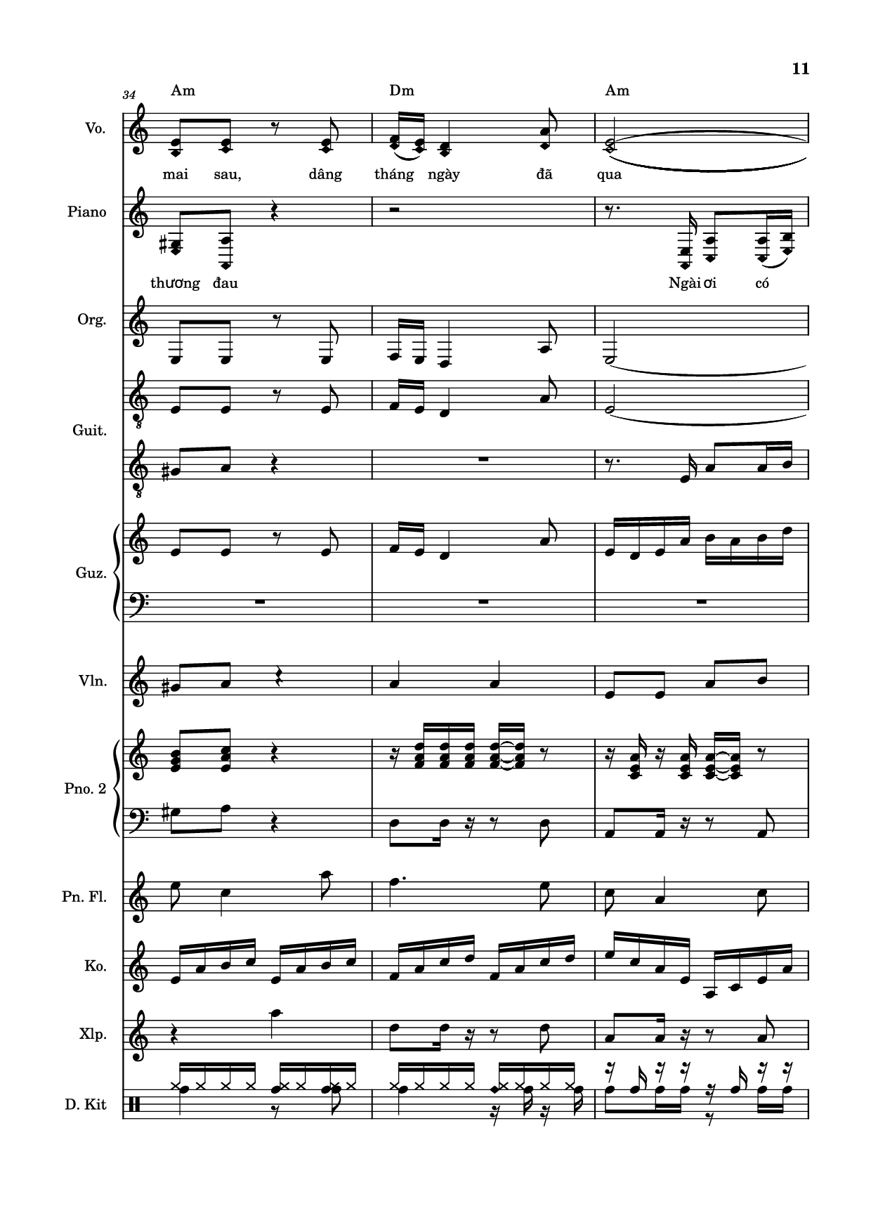 Page 11 of Sheet music PDF Piano Guitar Tab Hiến Lễ Tình Yêu (hợp xướng) - Thế Thông