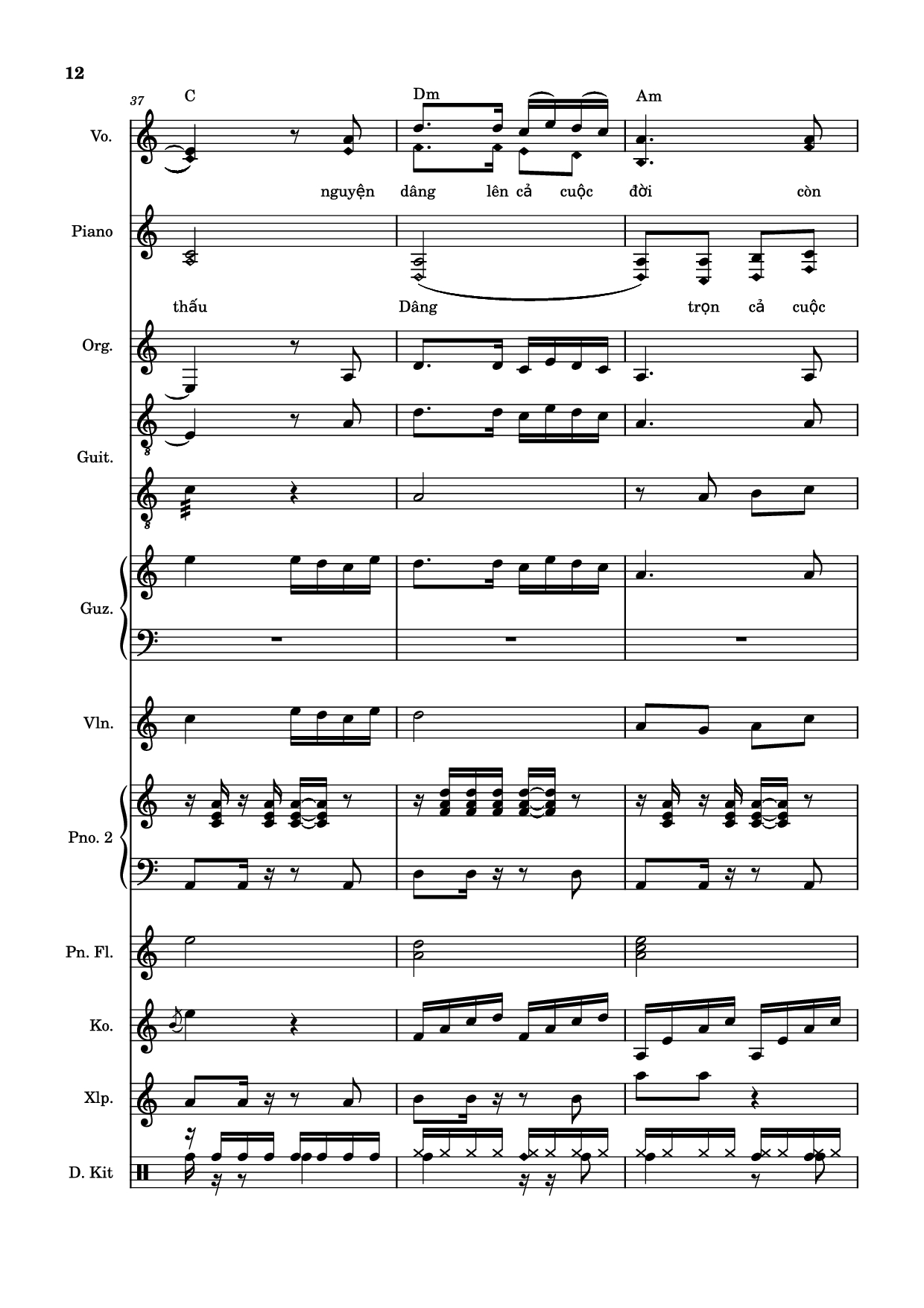 Page 12 of Sheet music PDF Piano Guitar Tab Hiến Lễ Tình Yêu (hợp xướng) - Thế Thông