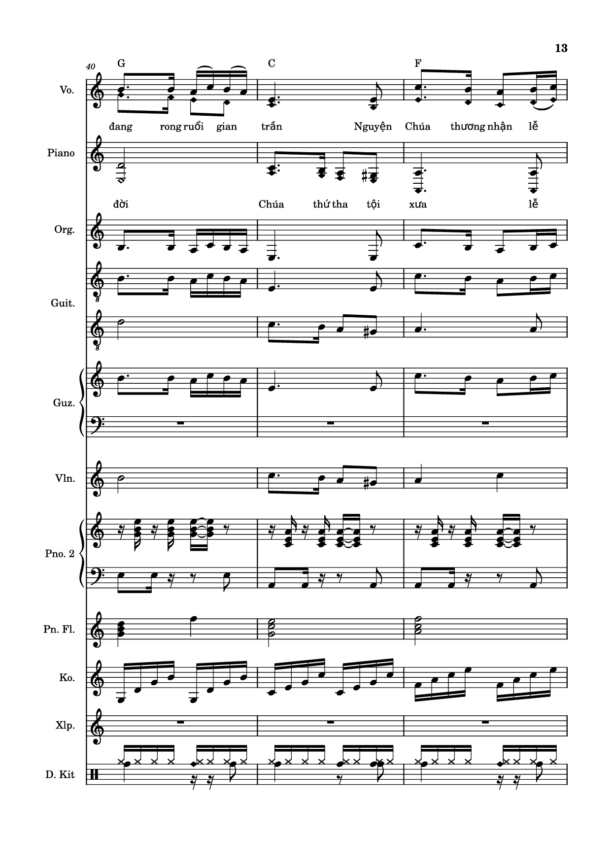 Page 13 of Sheet music PDF Piano Guitar Tab Hiến Lễ Tình Yêu (hợp xướng) - Thế Thông