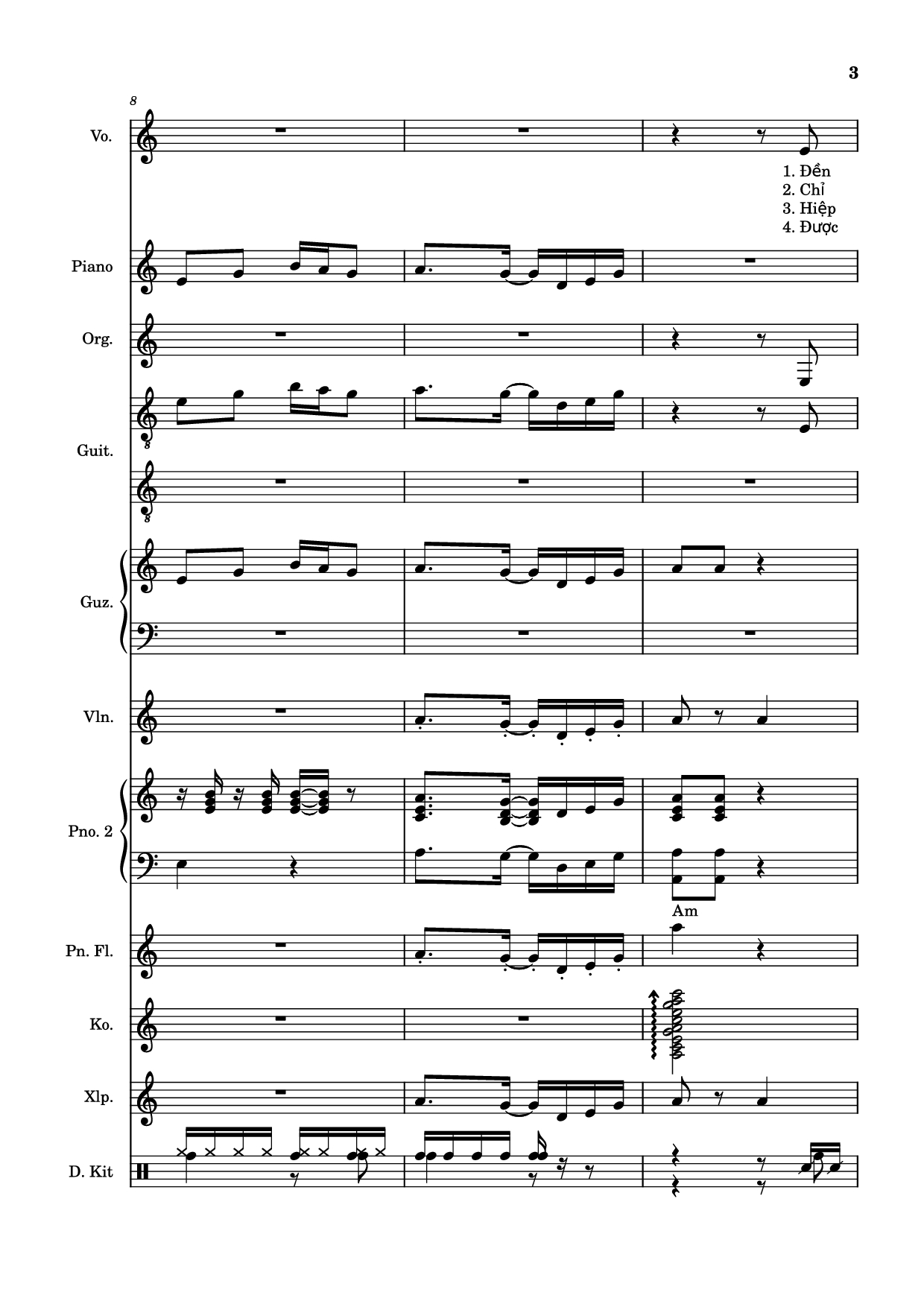 Page 3 of Sheet music PDF Piano Guitar Tab Hiến Lễ Tình Yêu (hợp xướng) - Thế Thông