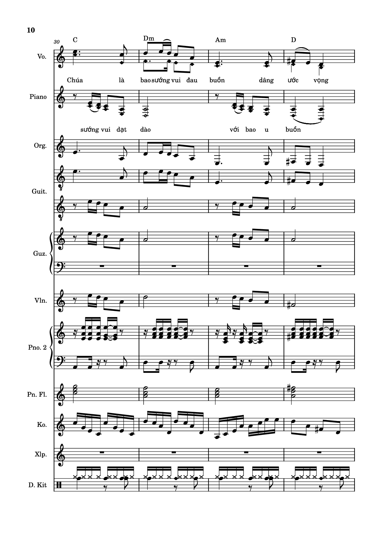 Page 10 of Sheet music PDF Piano Guitar Tab Hiến Lễ Tình Yêu (hợp xướng) - Thế Thông