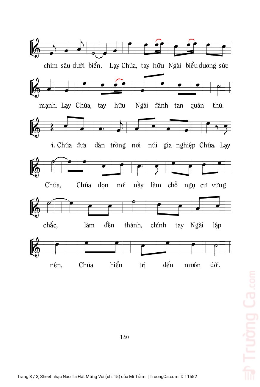 Nào ta hát mừng Chúa vì Ngài rực rỡ vinh quang, Trang 5