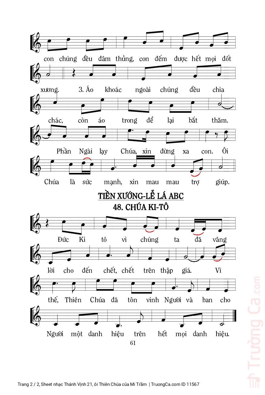 Page 2 of Sheet music PDF Thánh Vịnh 21, ôi Thiên Chúa - Mi Trầm