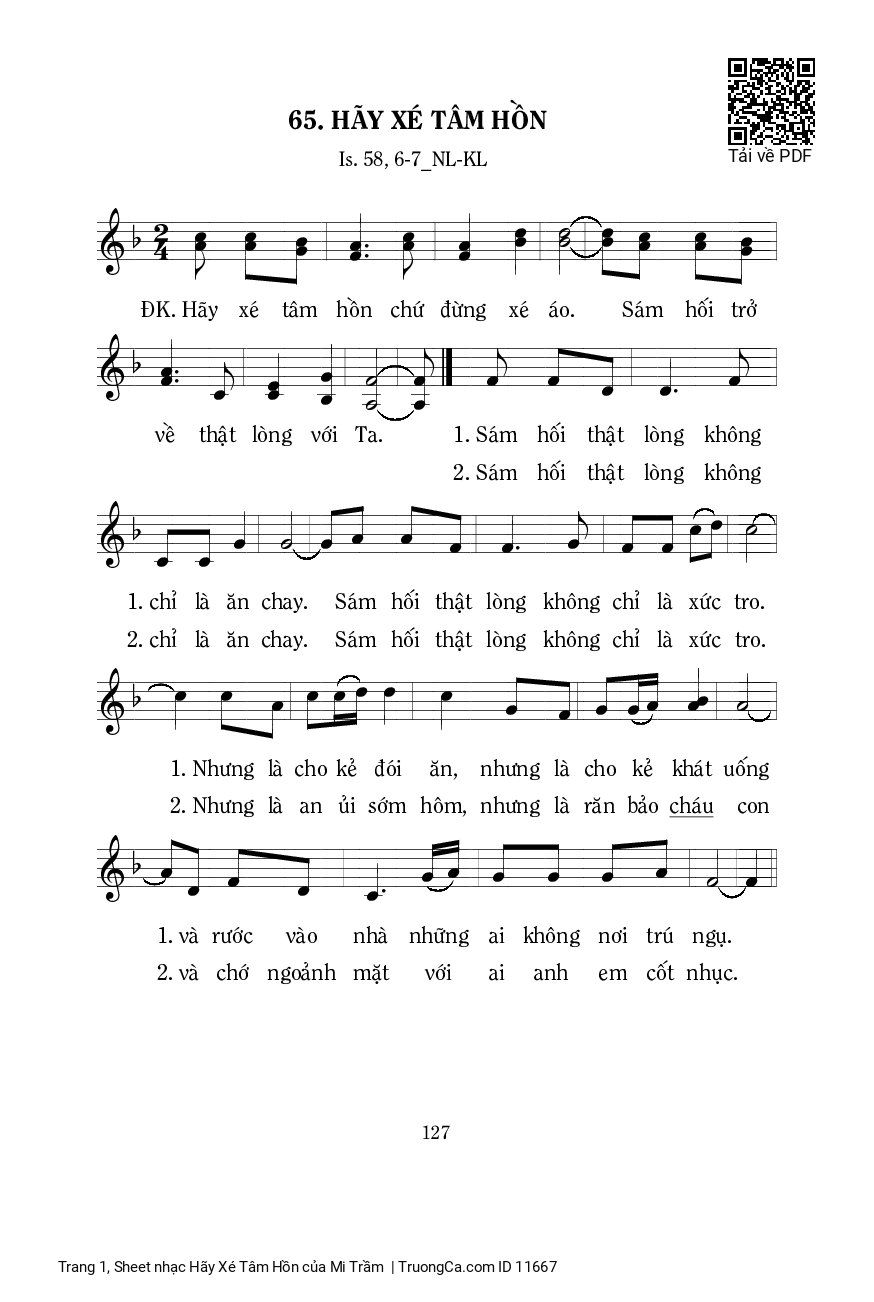 Sheet PDF of Hãy Xé Tâm Hồn