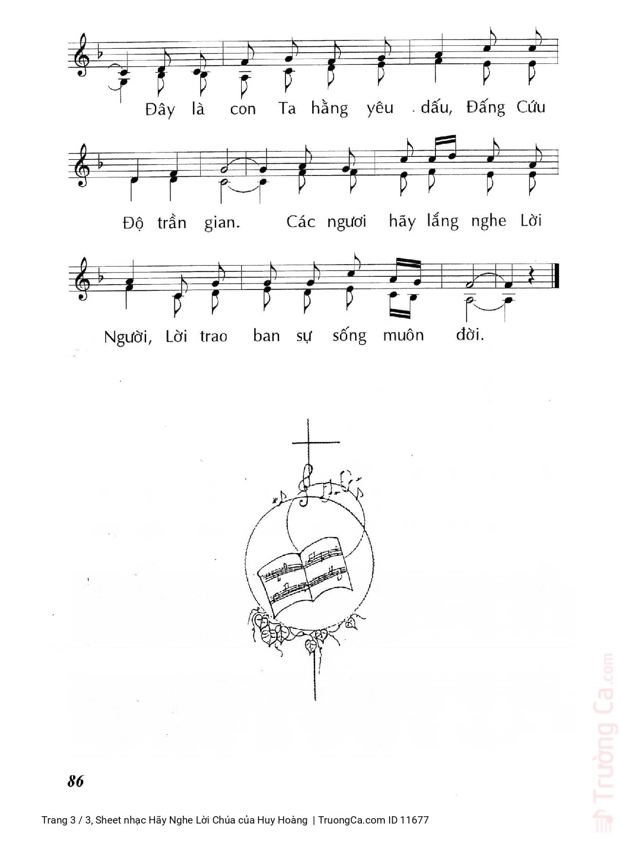 Page 3 of Sheet music PDF Hãy Nghe Lời Chúa - Huy Hoàng