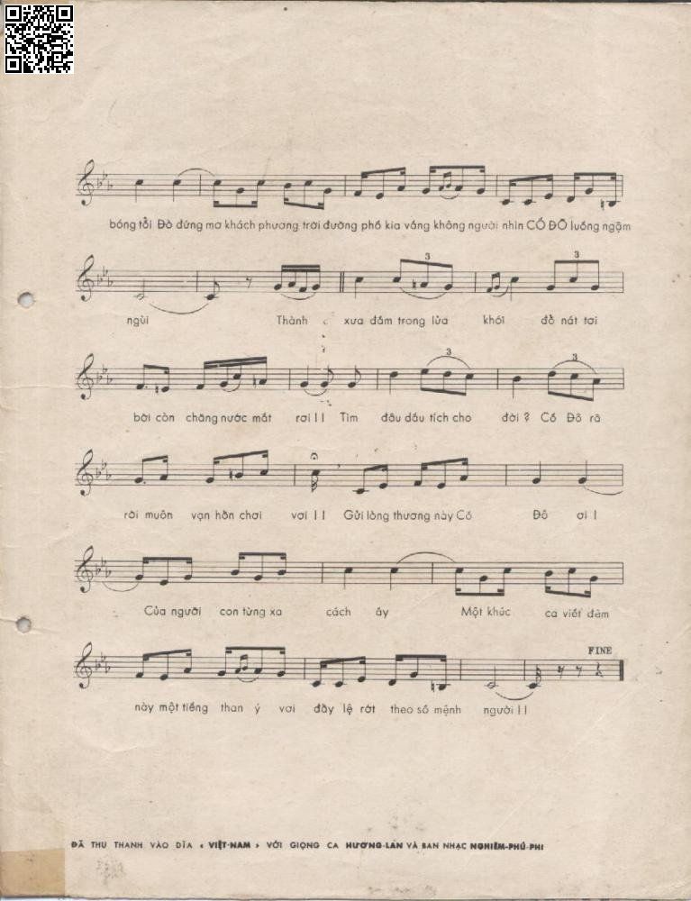 Page 3 of Sheet music PDF Cố đô yêu dấu - Châu Kỳ