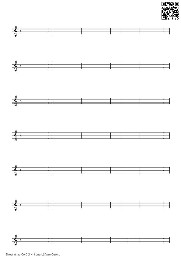 Page 2 of Sheet music PDF Có đôi khi - Lã Văn Cường