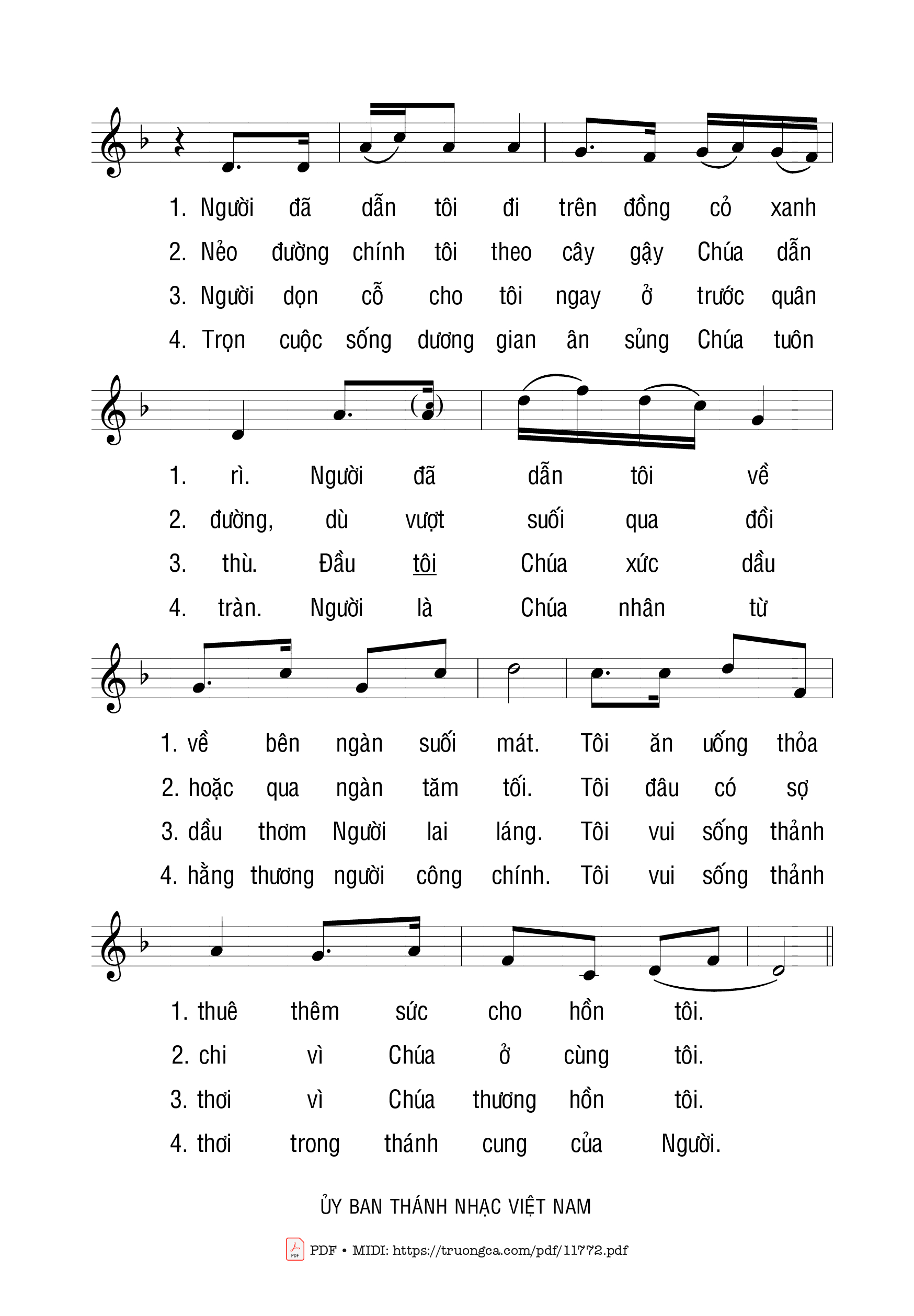 Page 2 of Sheet music PDF Chúa Chăn Nuôi Tôi - Duy Thiên