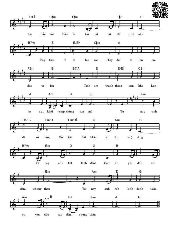Page 2 of Sheet music PDF Có em - Võ Tá Hân