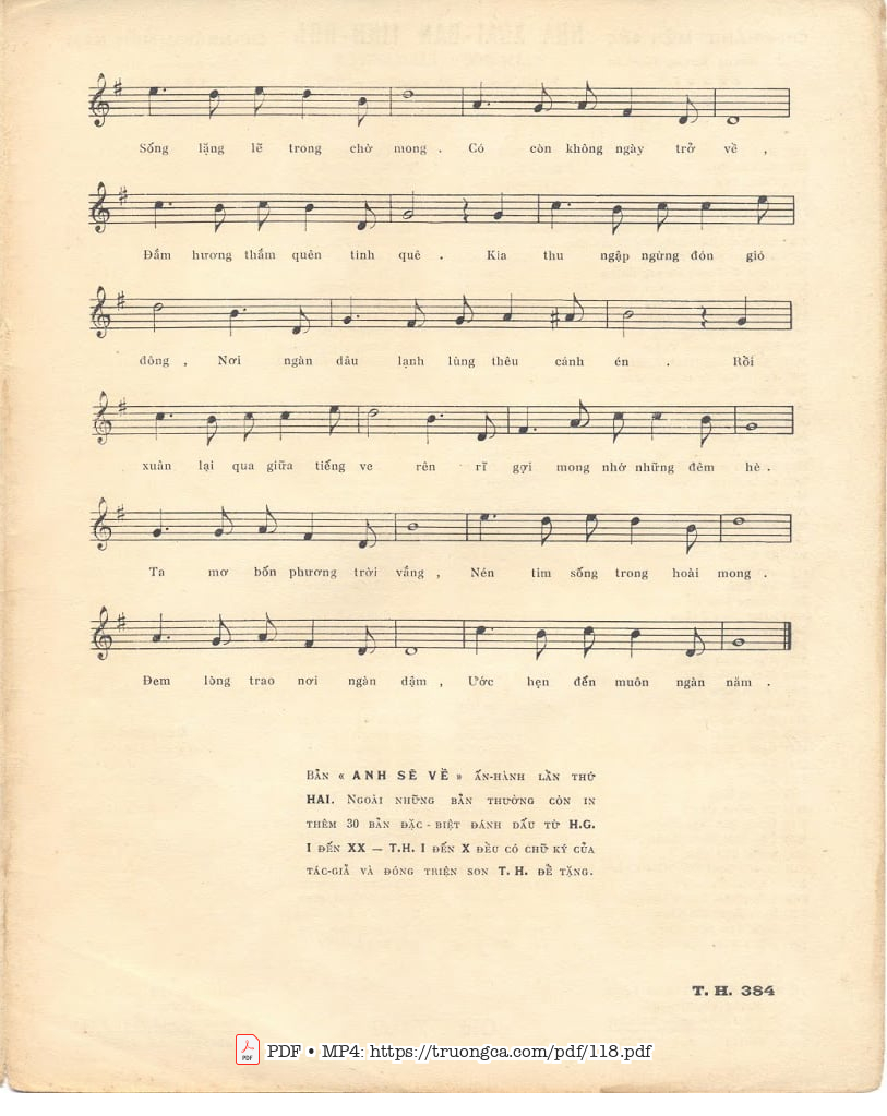 Page 5 of Sheet music PDF Anh sẽ về - Hoàng Giác