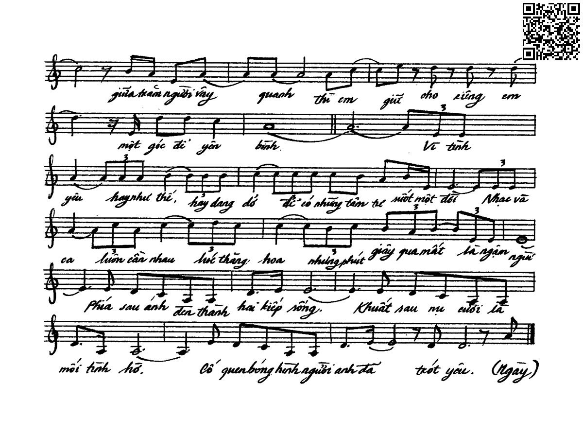 Page 2 of Sheet music PDF Cô gái và cây dương cầm - Phan Mạnh Quỳnh