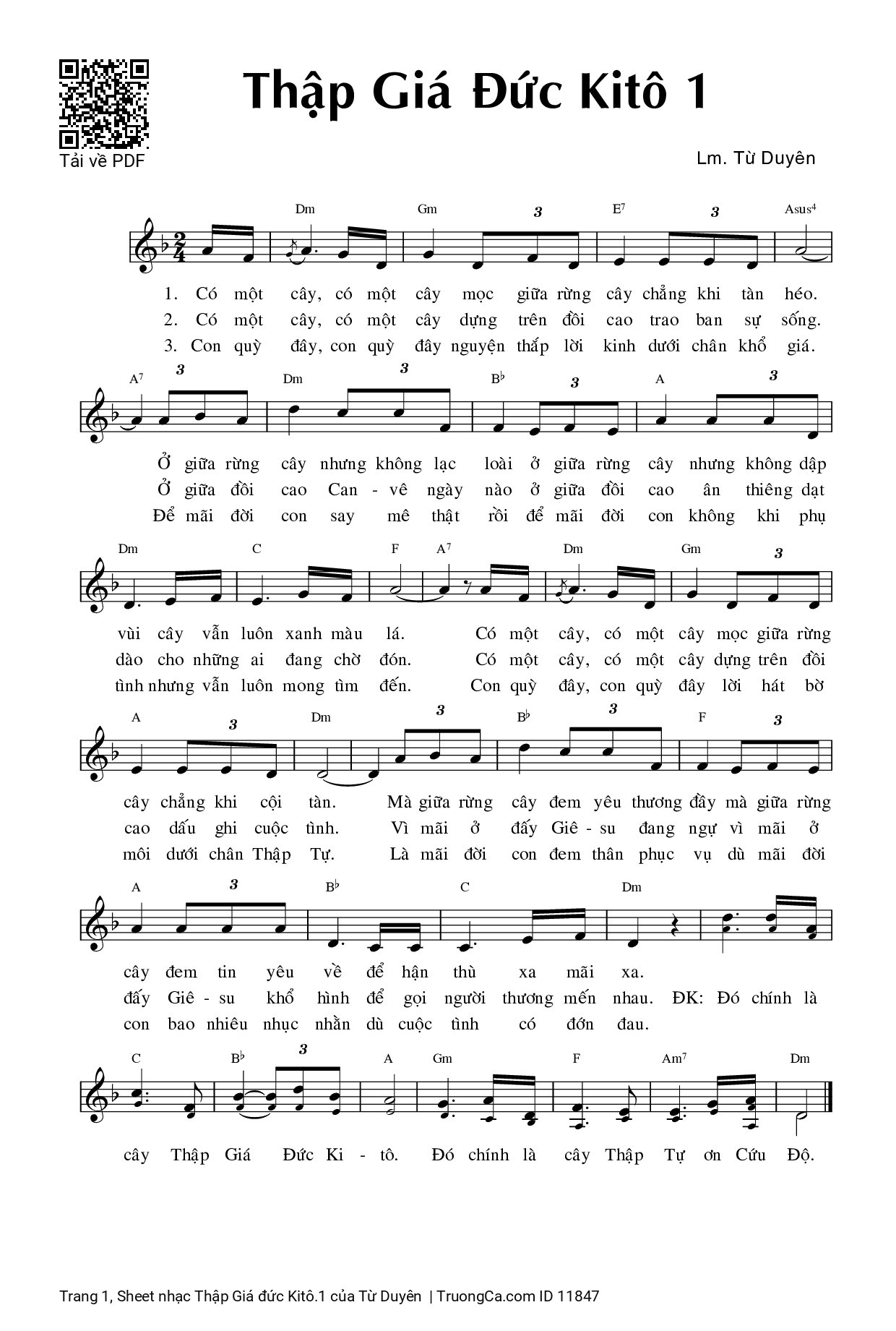 Sheet PDF of Thập Giá đức Kitô.1