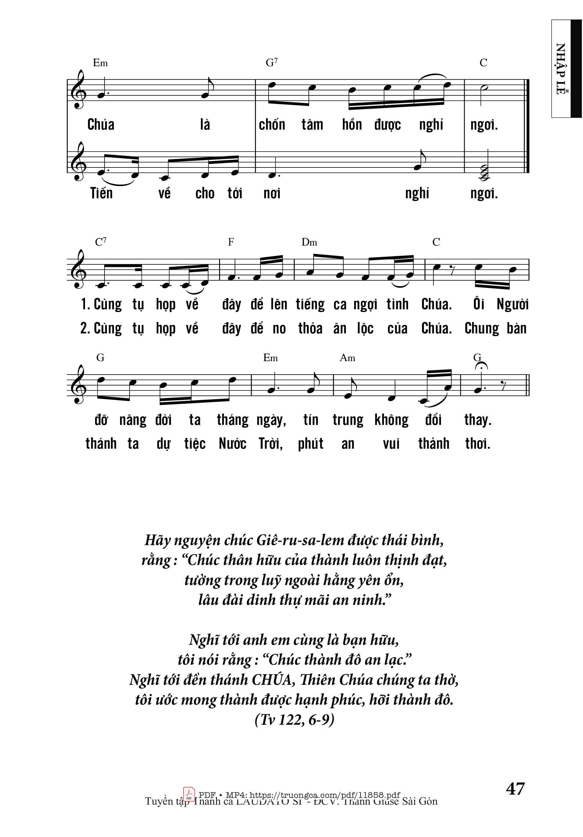 Page 2 of Sheet music PDF Tiến Về Nhà Chúa - Viết Chung