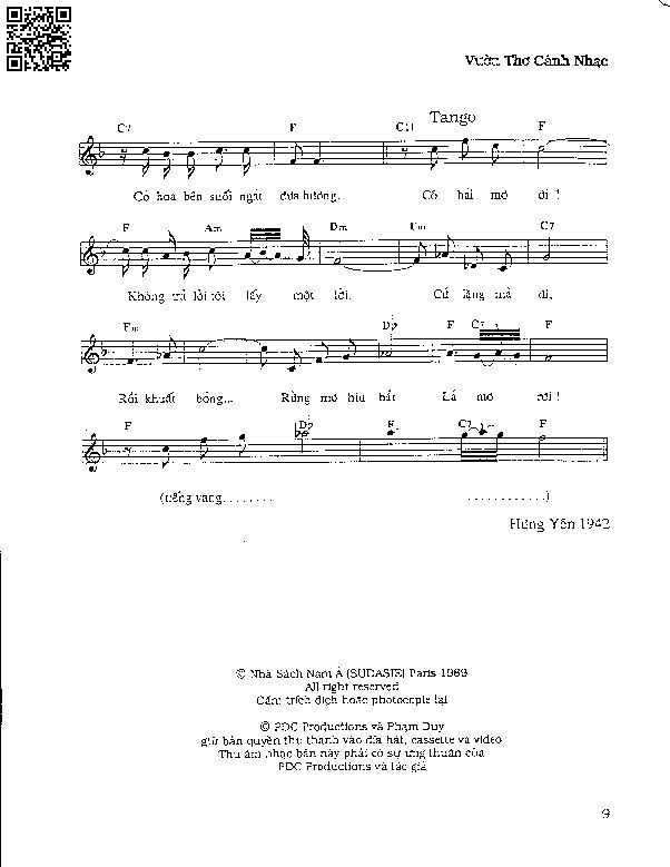 Page 2 of Sheet music PDF Cô hái mơ - Phạm Duy