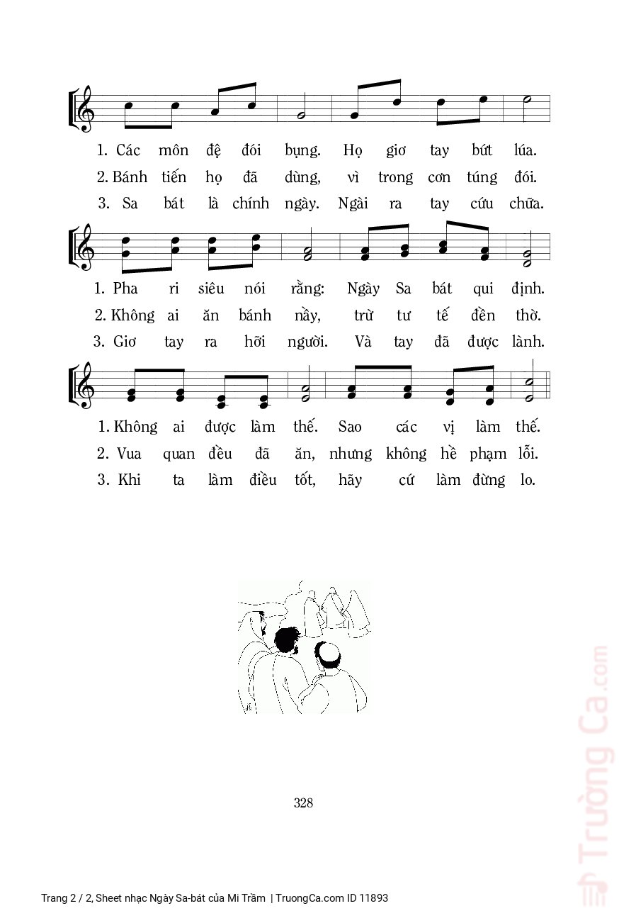 Page 2 of Sheet music PDF Ngày Sa-bát - Mi Trầm