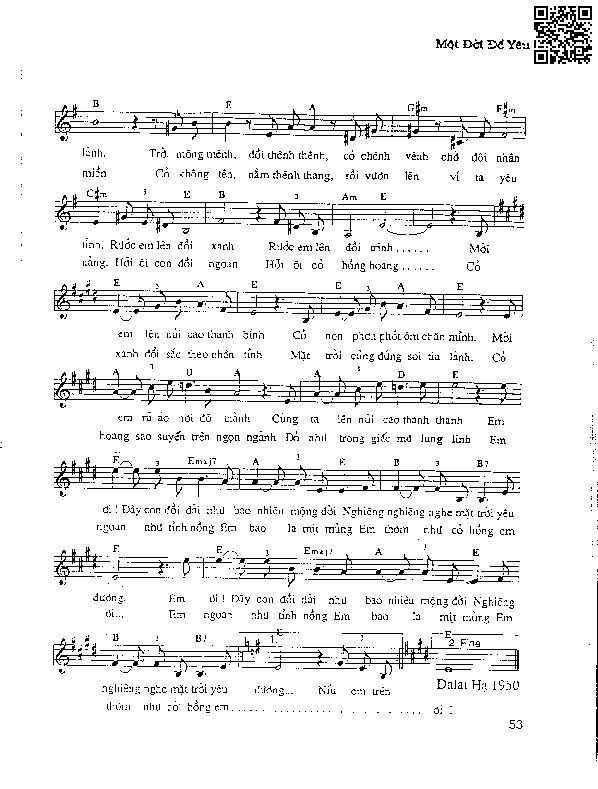 Page 2 of Sheet music PDF Cỏ hồng - Phạm Duy