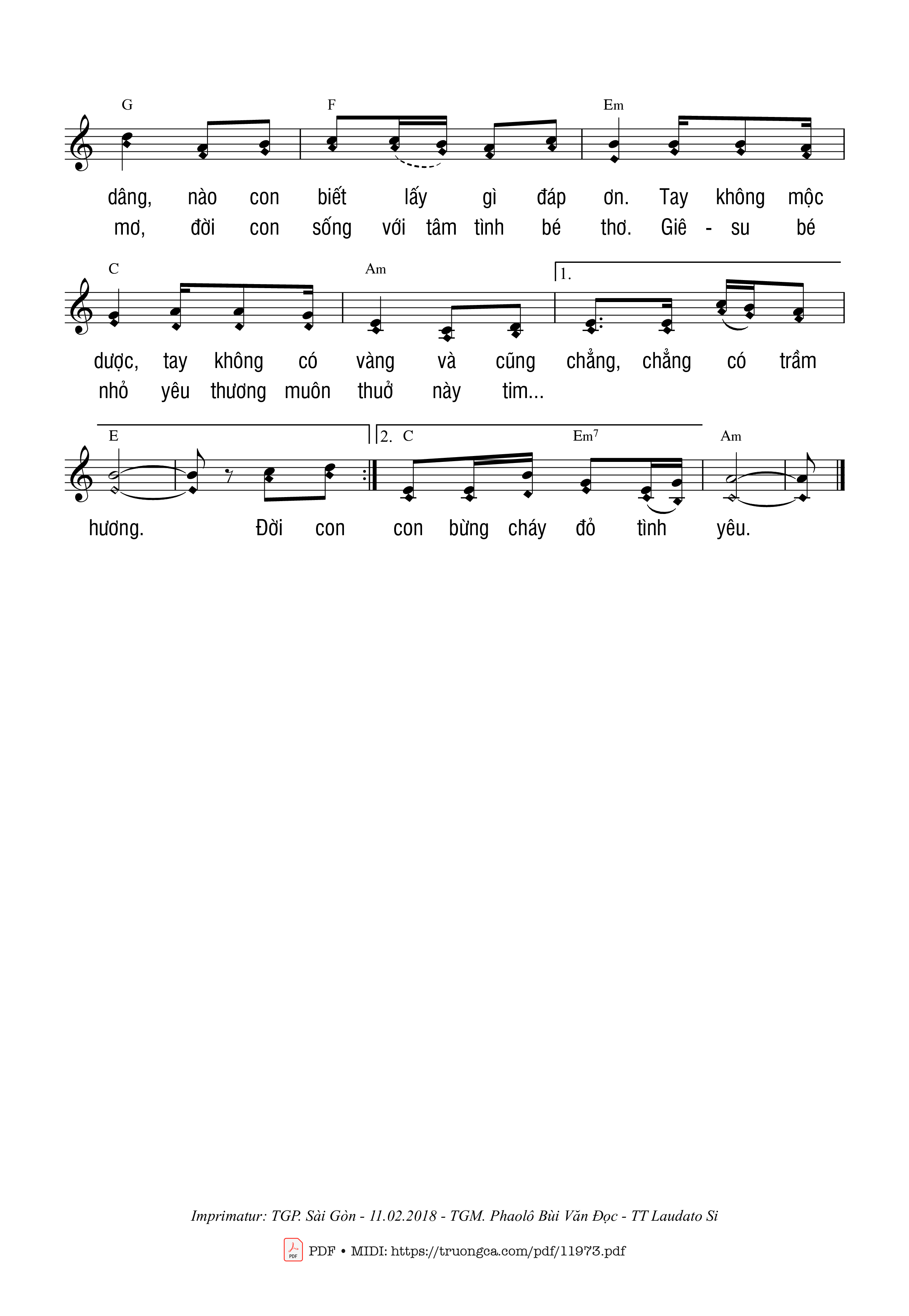 Page 2 of Sheet music PDF Trong Hang đá Nhỏ - Việt Khôi